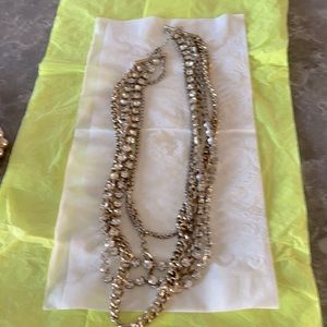 Goldtone chunky multi strand necklace